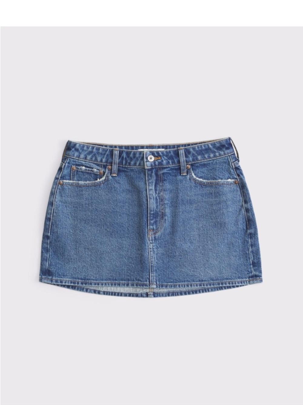 Abercrombie Curve Love Blue Denim Mini Skirt
